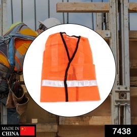 Orange Safety Jacket For Having Protection Against Accidents Usually in Construction Area's