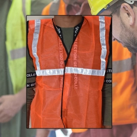 Orange Safety Jacket For Having Protection Against Accidents Usually in Construction Area's