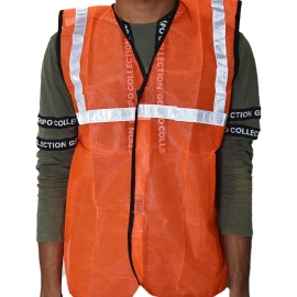 Orange Safety Jacket For Having Protection Against Accidents Usually in Construction Area's