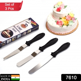 3-in-1 Multi-Function Stainless Steel Cake Icing Spatula Knife Set