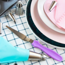 3-in-1 Multi-Function Stainless Steel Cake Icing Spatula Knife Set