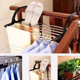 Steel Small Hanging Rack Cloth Drying Rack for Home, Balcony, and Window