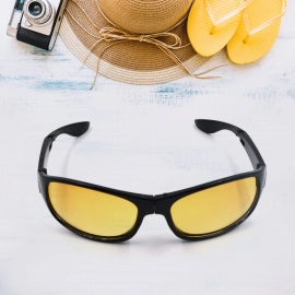 Protect Sunglasses | Clear Vision Glasses for Driving Car and Bike Riding | Yellow, Black Glasses