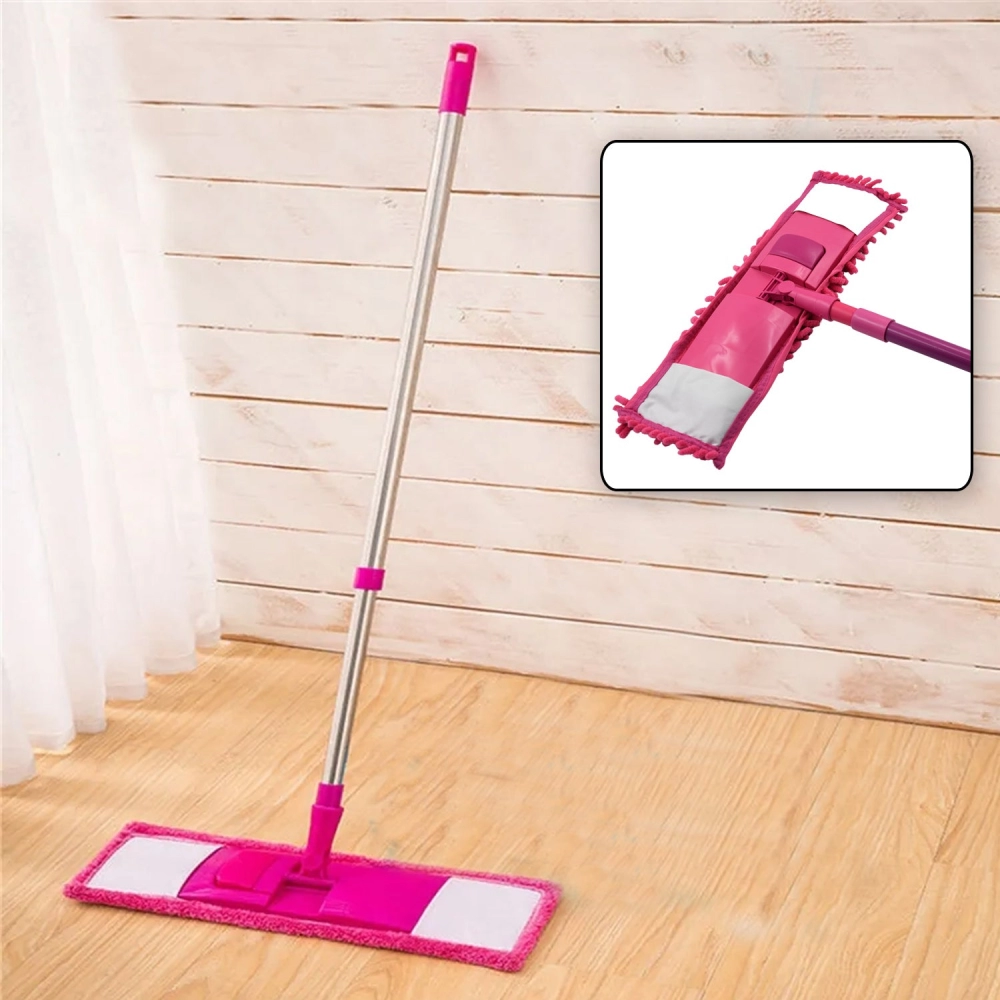 Wet and Dry Cleaning Flat Microfiber Floor Cleaning Mop with Extra Refil | 123cm x 47cm