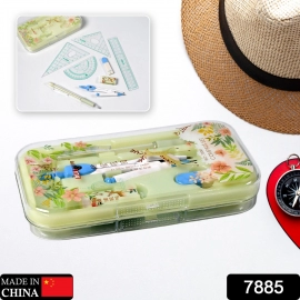 MATH COMPASS SET 8Pc STUDENT DRAWING LEARNING STATIONERY RULER