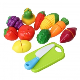 Plastic Fruits N Veggies Exclusive Collection of Realistic Sliceable Fruits