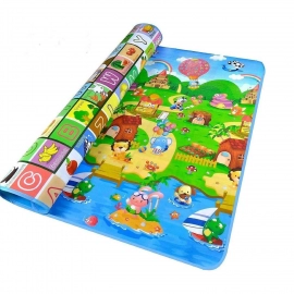 Waterproof Double Side Baby Play Floor Mat for Kids Home With Bag (Size 120 x 180cm)