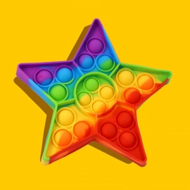 Push Pop Bubble Fidget Sensory Toy, Silicone Stress Relief Toy, Toys Novelty Gifts for Girls Boys Kids Adults