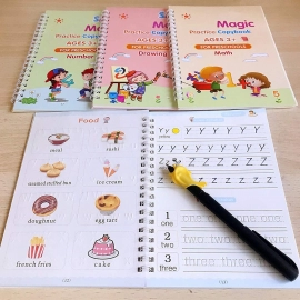 4 Pc Magic Copybook Widely Used By Kids, Childrens