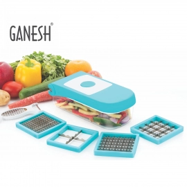 Ganesh 7 in 1 Plastic Vegetable Dicer | Blue