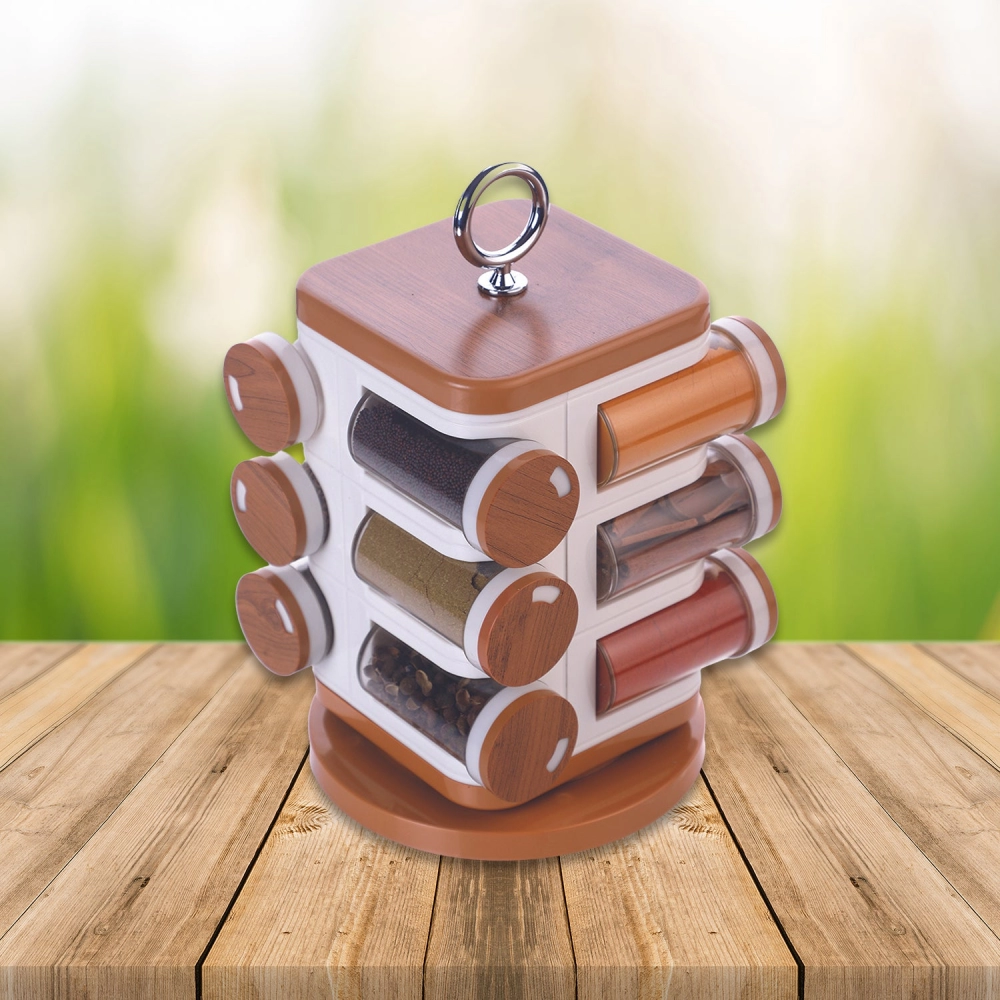 Ganesh 12 Jar Revolving Spice Rack Masala Box