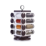 Ganesh Multipurpose Revolving Spice Rack With 16 Pcs Dispenser each 100 ml Plastic Spice