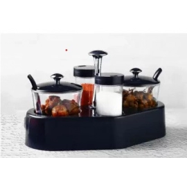 Ganesh rendy Condiment set For Kitchen Transparent jar For Easy To Access Spice 1 Piece Spice Set  (Plastic)