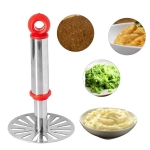 Ganesh Potato Pav Bhaji Masher With Plastic Handle, Silver And Plastic