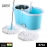 Steel Spinner Bucket Mop 360 Degree Self Spin Wringing with 2 Absorbers for Home and Office Floor Cleaning Mops Set