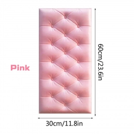 Pink 3D Adhesive wallpaper for Living Room