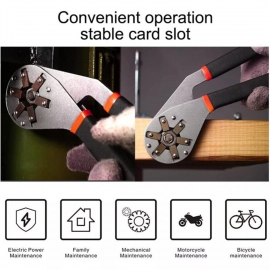 Multi Function Hexagon Universal Wrench Adjustable Bionic Plier Spanner Repair Hand Tool