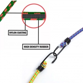 High Strength Elastic Bungee, Shock Cord Cables | Luggage Tying Rope with Hooks