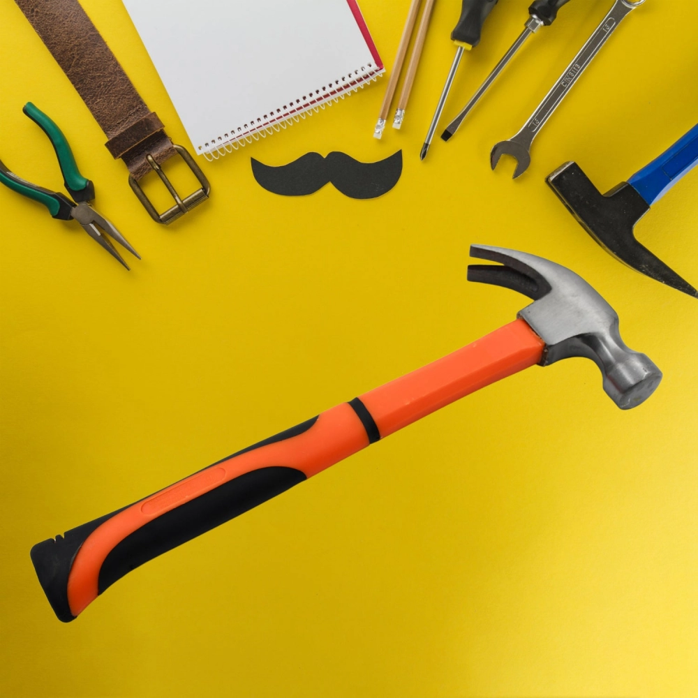 Stainless Claw Hammer With Fiberglass Handle, Shock Resistant, Corrosion Resistant | 28cm