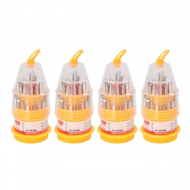 SCREWDRIVER SET, STEEL 31 IN 1 WITH 30 SCREWDRIVER BITS, PROFESSIONAL MAGNETIC DRIVER SET(SET OF 4PC) 