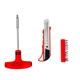 T-Shaped Screw Driver With 10 Screwdriver Bits and Cutter