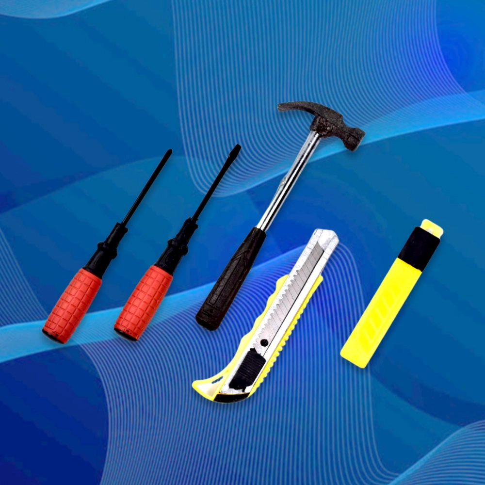 Claw Hammer Cutter Hand Tool Kit, Screw Driver Hand Tool Kit