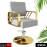 Modern Regular Chair with Hydraulic Lift for Home Office Hotel Cafe Chair | 1 Unit Silver and Gold