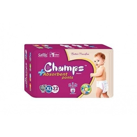 Premium Champs High Absorbent Pant Style Diaper Extra Large (XL) Size, 46 Pieces