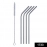 Reusable Stainless Steel Drinking Straws Bent (4 Bent Straws, 1 Brush)