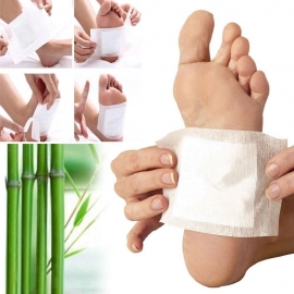Kinoki Cleansing Detox Foot Pads, Ginger And Salt Foot Patch | 10pcs | Free Size | White