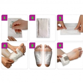 Kinoki Cleansing Detox Foot Pads, Ginger And Salt Foot Patch | 10pcs | Free Size | White
