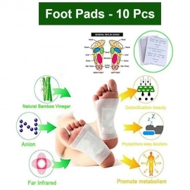 Kinoki Cleansing Detox Foot Pads, Ginger And Salt Foot Patch | 10pcs | Free Size | White
