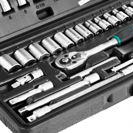 46pcs Metal Combination Tool Kit | 1/4 Socket Set