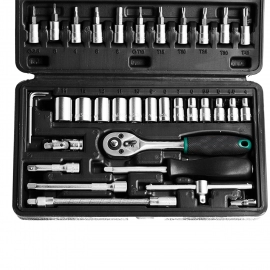 46pcs Metal Combination Tool Kit | 1/4 Socket Set