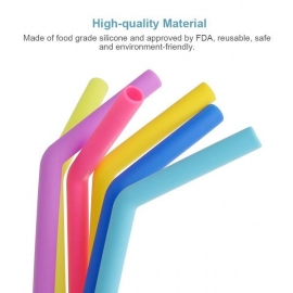 Food Grade Silicone Straws (4pcs)