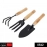 Gardening Tools | Hand Cultivator, Small Trowel, Garden Fork | Set of 3