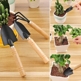 Small sized Hand Cultivator, Small Trowel, Garden Fork | Set of 3