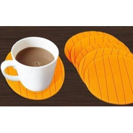 6 pcs Useful Round Shape Plain Silicone Cup Mat Coaster Drinking Tea Coffee Mug Wine Mat for Home