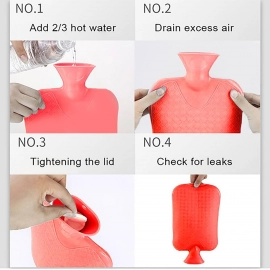 Small Rubber Hot Water Heating Pad Bag for Pain Relief
