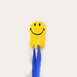 Plastic Self-Adhesive Smiley Face Hooks | 1 Kg Load Capacity | 6pcs