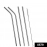 Set of 4 Stainless Steel Straws And Brush | 2 Straight straws | 2 Bent straws | 1 Brush