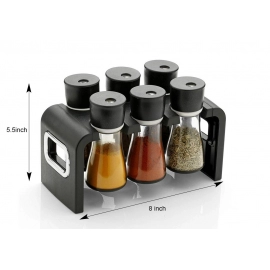 Revolving Plastic Spice Rack Masala Organiser | 6 Pcs