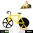 Stainless steel Bicycle shape Pizza cutter