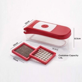 Ganesh Plastic Chopper Vegetable And Fruit Cutter | Red