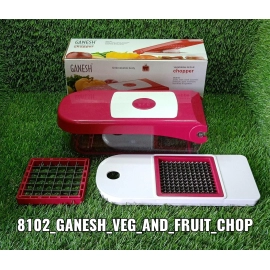 Ganesh Plastic Chopper Vegetable And Fruit Cutter | Red