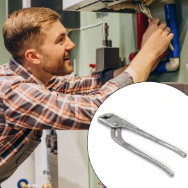 Hand Tool Water Pump Adjustable Plier Wrench Slip Joint Type, Chrome Plated