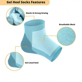 Heel Pain Relief Silicone Gel Heel Socks | Multicolor