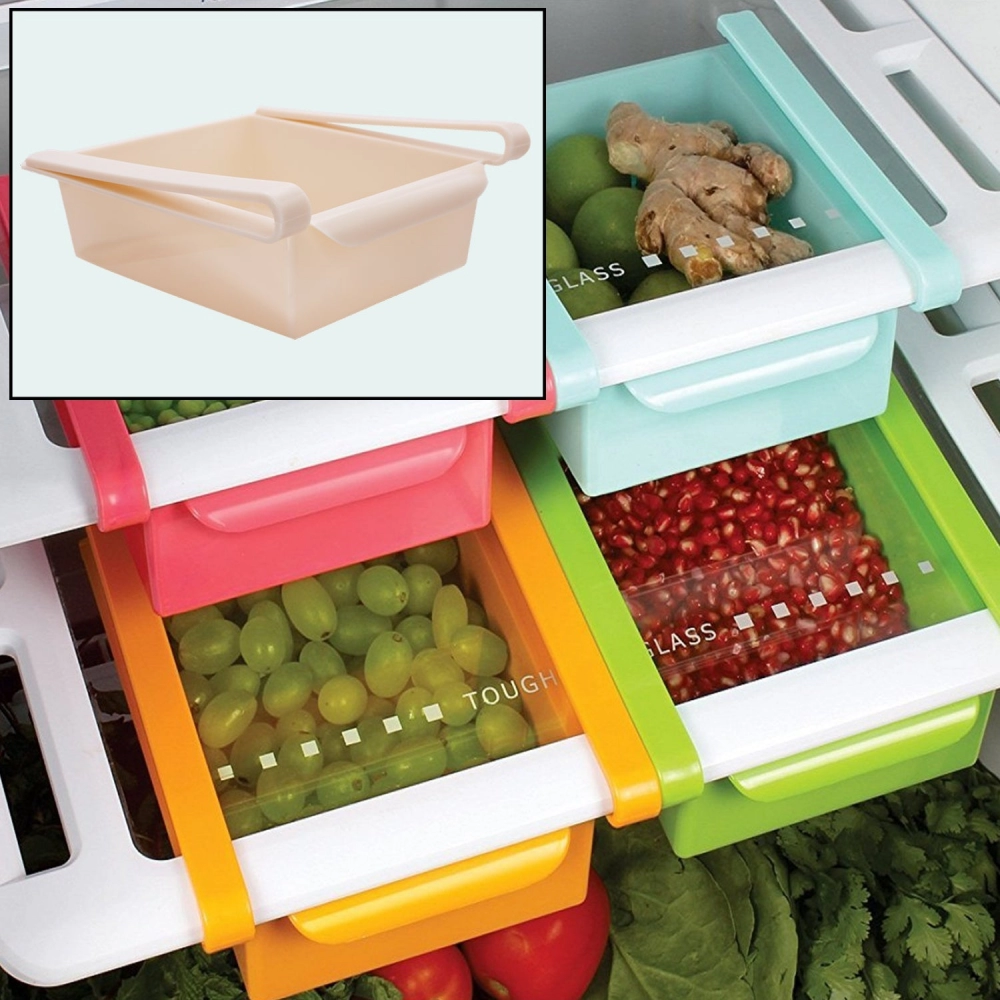 Fridge Space Saver Organizer Slide Storage Racks Shelf | 1 pcs