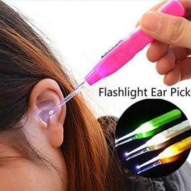 LED Flashlight Earpick With Tweezer