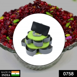 Double Layer Rotary Storage Box Flower Design Wedding Snack 10 Grid Candy Box